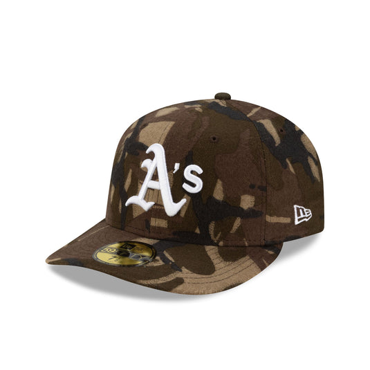 Athletics Three Looms Camo Pre-Curve 59FIFTY Fitted Hat - New Era Cap