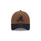 Atlanta Braves Three Looms Wool Pinstripe 9FORTY A-Frame Snapback Hat