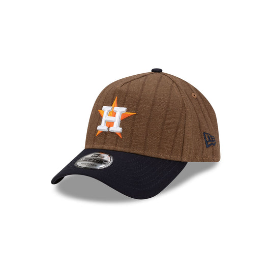 Houston Astros Three Looms Wool Pinstripe 9FORTY A-Frame Snapback Hat - New Era Cap