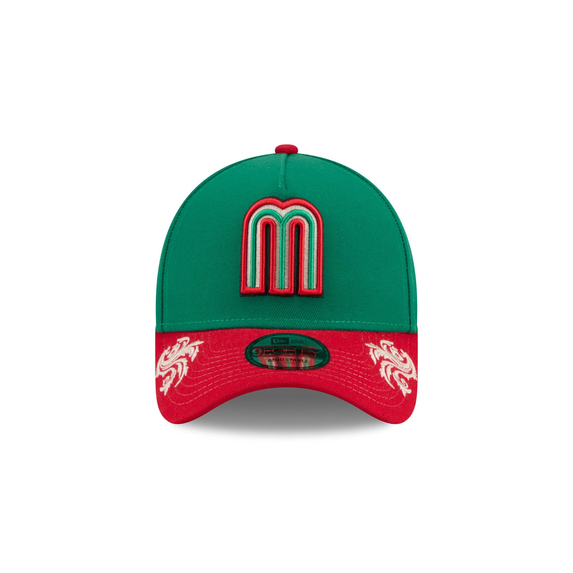 Mexico Baseball Script 9FORTY A-Frame Snapback Hat