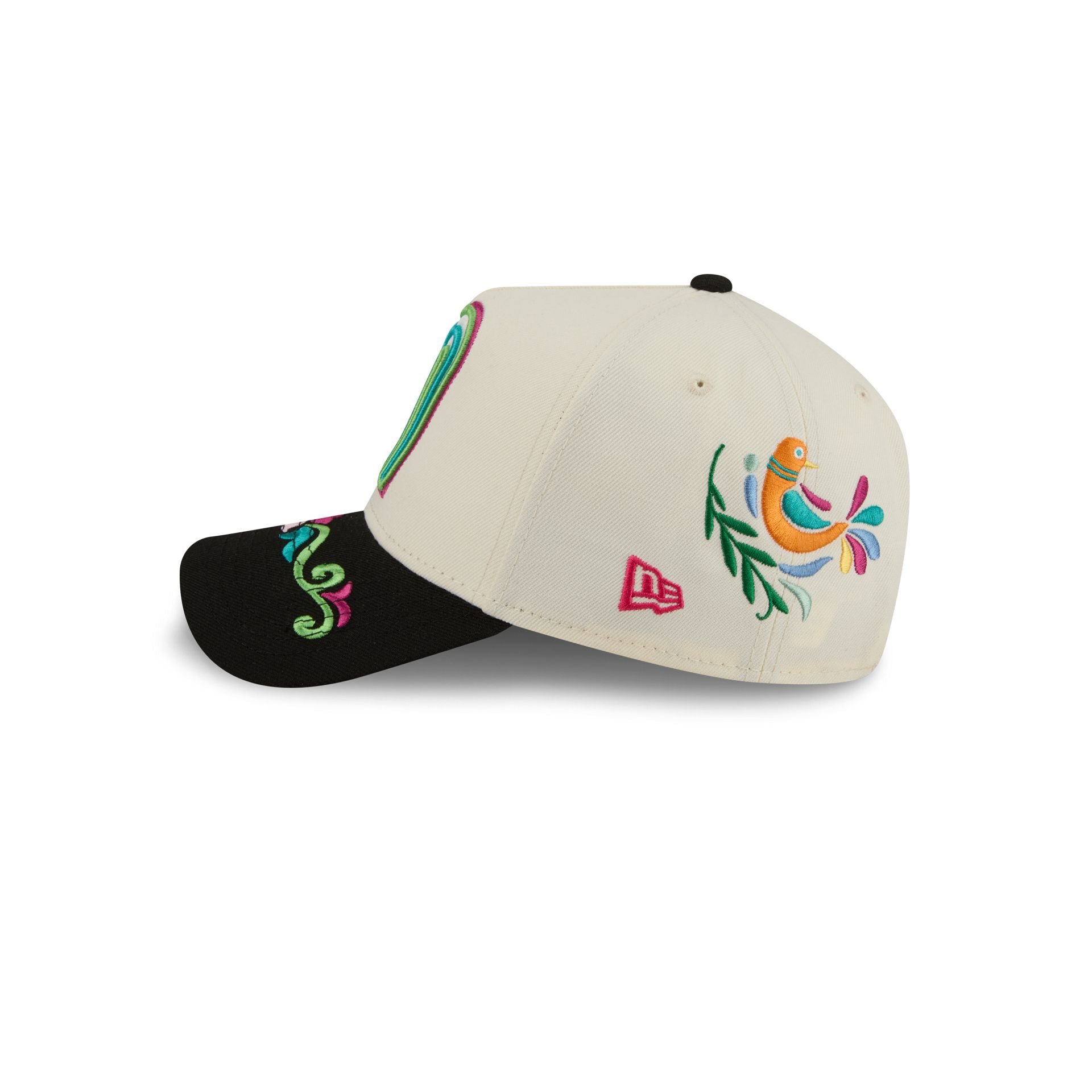 Mexico Latin Embroidery Chrome 9FORTY A-Frame Snapback Hat – New