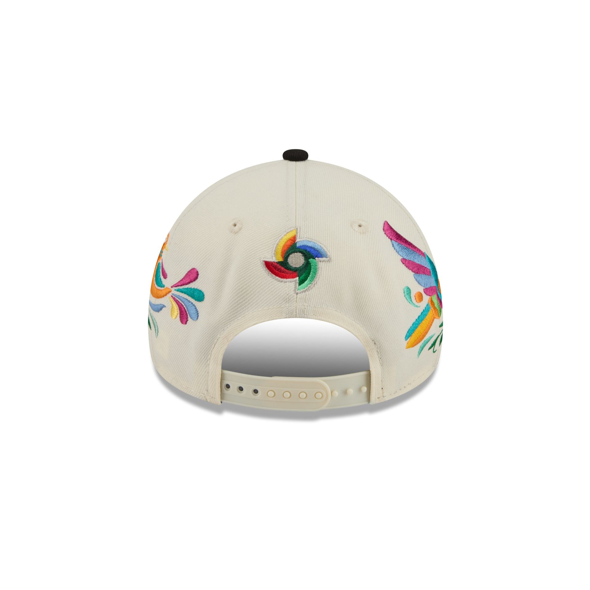 Mexico Latin Embroidery Chrome 9FORTY A-Frame Snapback Hat