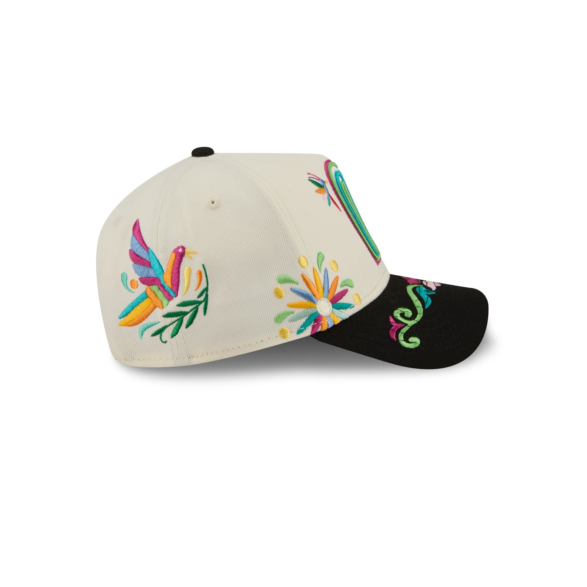 Mexico Latin Embroidery Chrome 9FORTY A-Frame Snapback Hat
