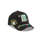 Mexico Latin Embroidery Black 9FORTY A-Frame Snapback Hat