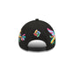 Mexico Latin Embroidery Black 9FORTY A-Frame Snapback Hat
