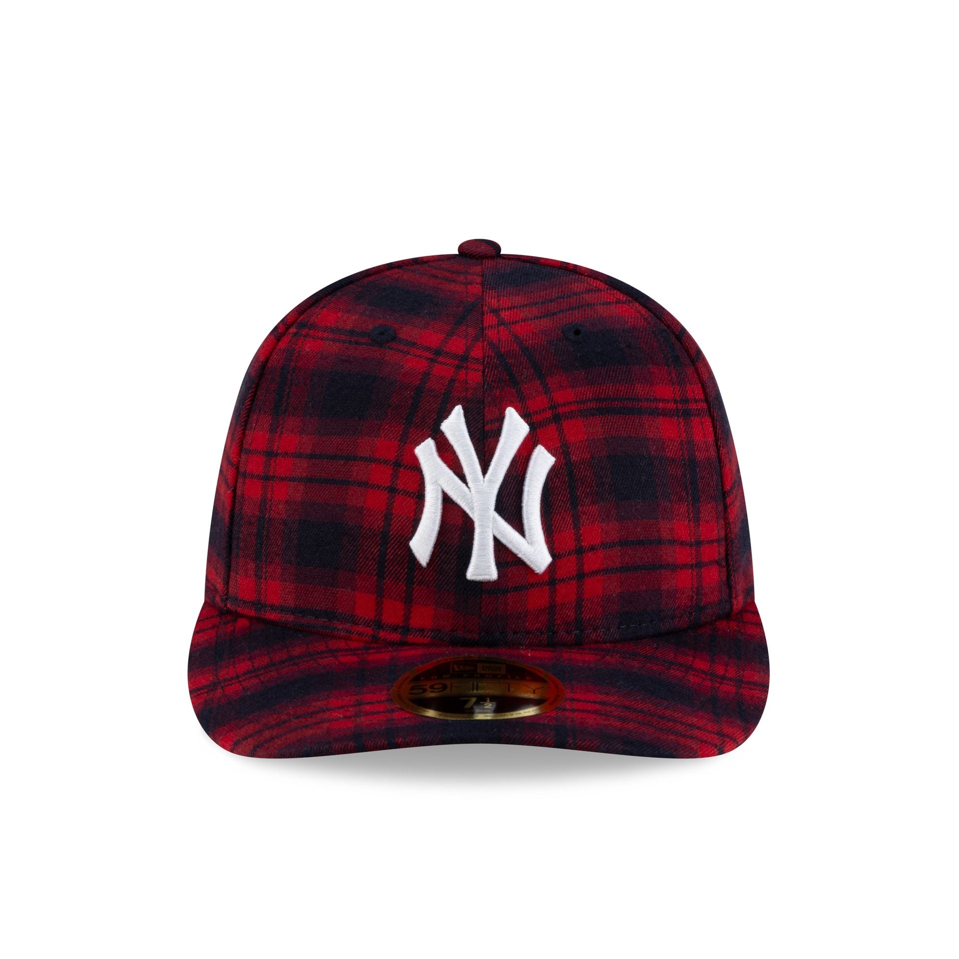 New York Yankees Scarlet Check Low Profile 59FIFTY Fitted Hat
