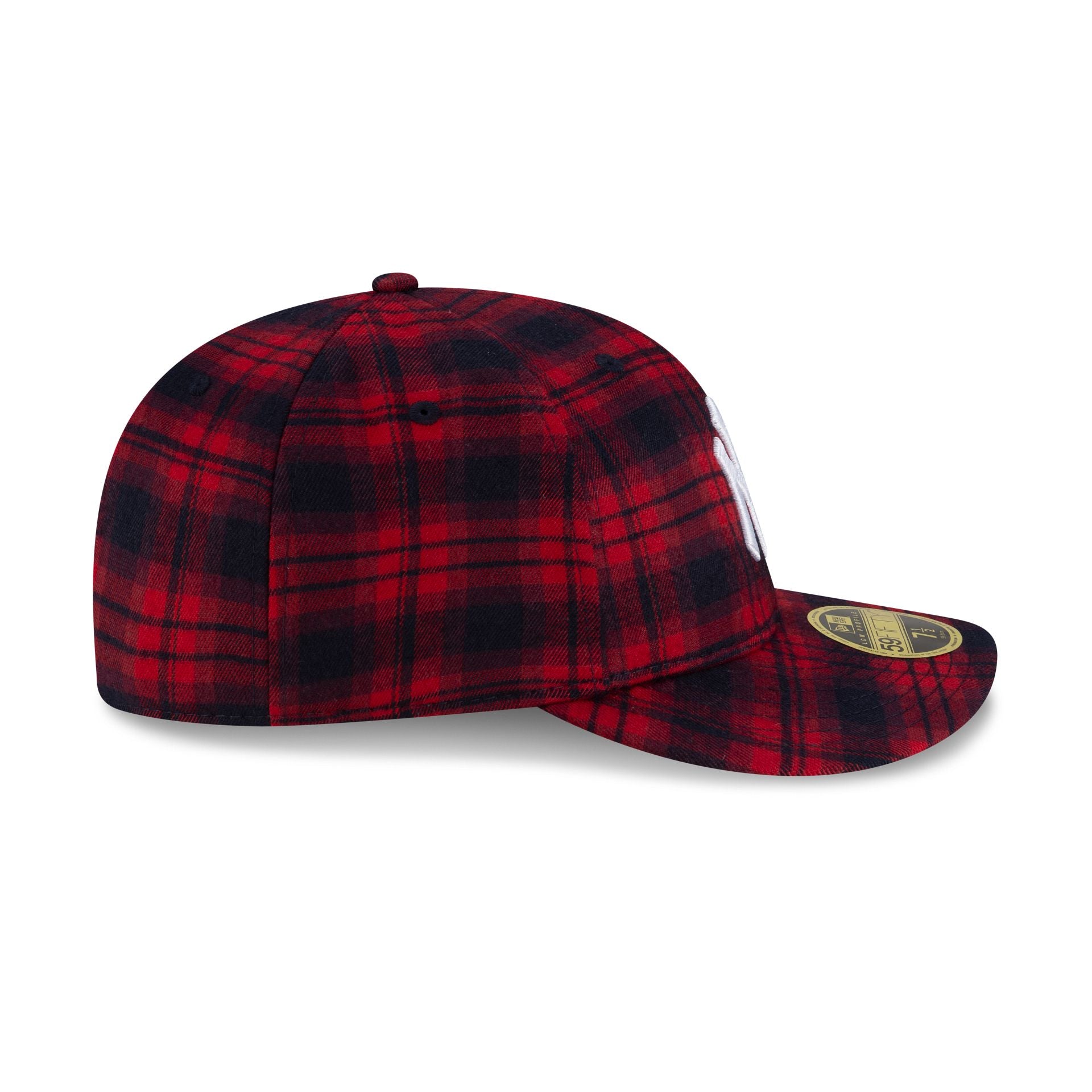 New York Yankees Scarlet Check Low Profile 59FIFTY Fitted Hat