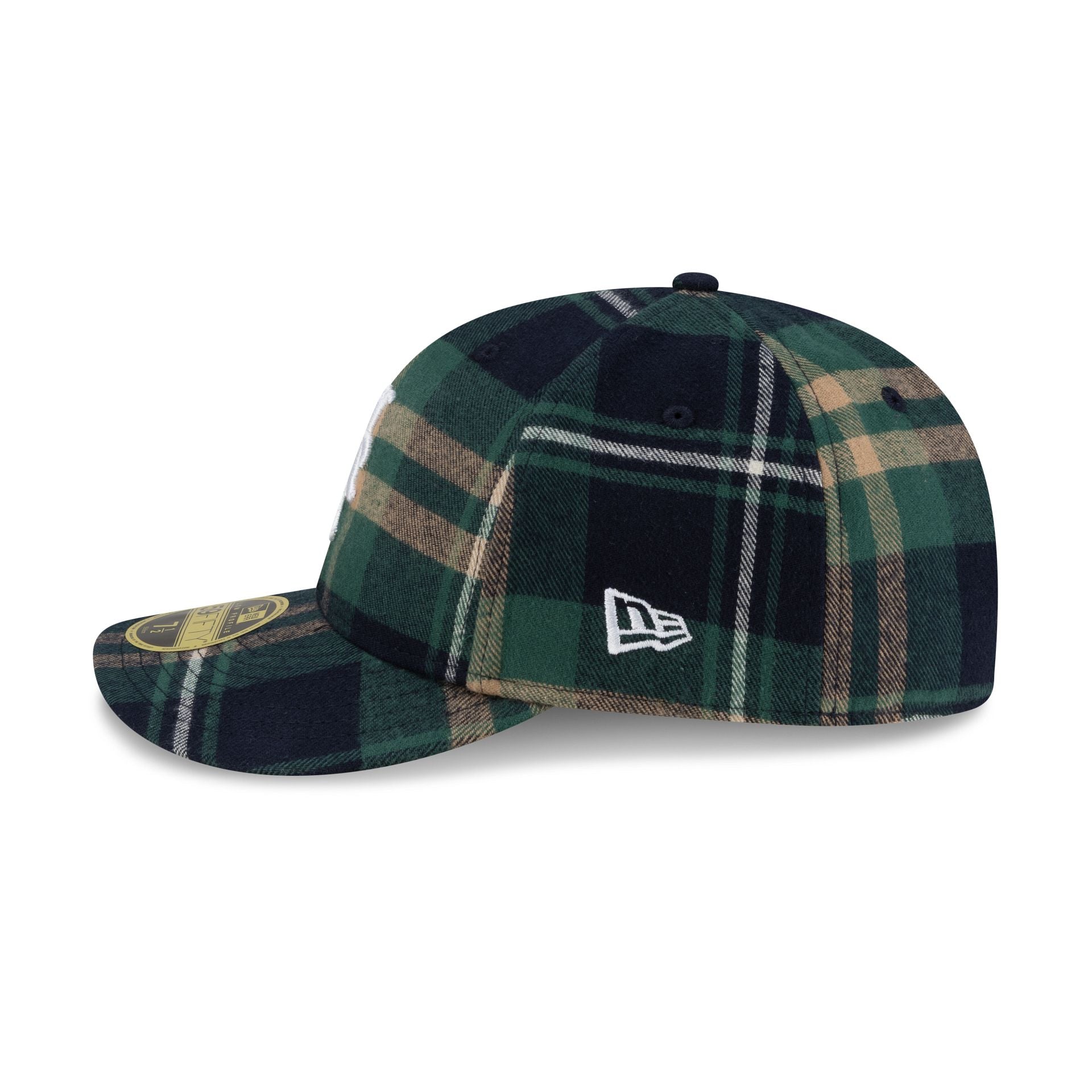 New York Mets Dark Green Check Low Profile 59FIFTY Fitted Hat