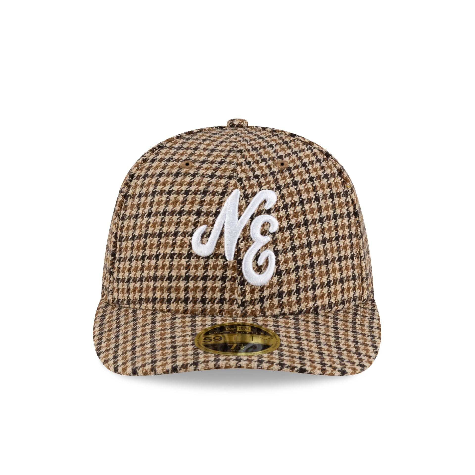 NEW ERA® Ameri HOUNDSTOOTH RIBBON CAP New Era Cap Camel Houndstooth Low Profile 59FIFTY Fitted Hat