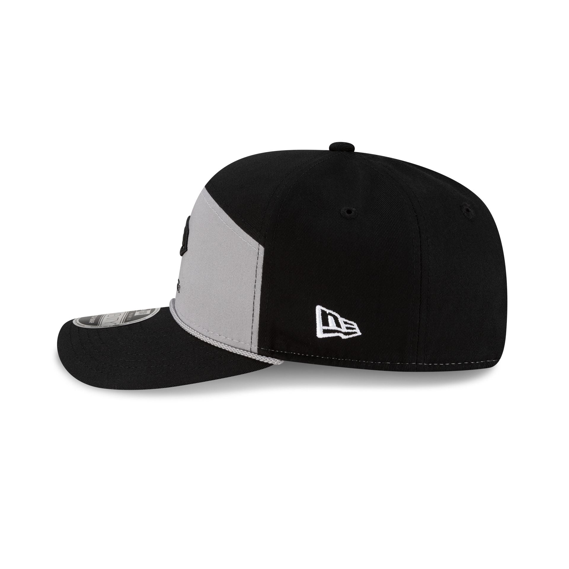 New Era Cap Gray Split Panel 9SEVENTY Stretch-Snap Hat