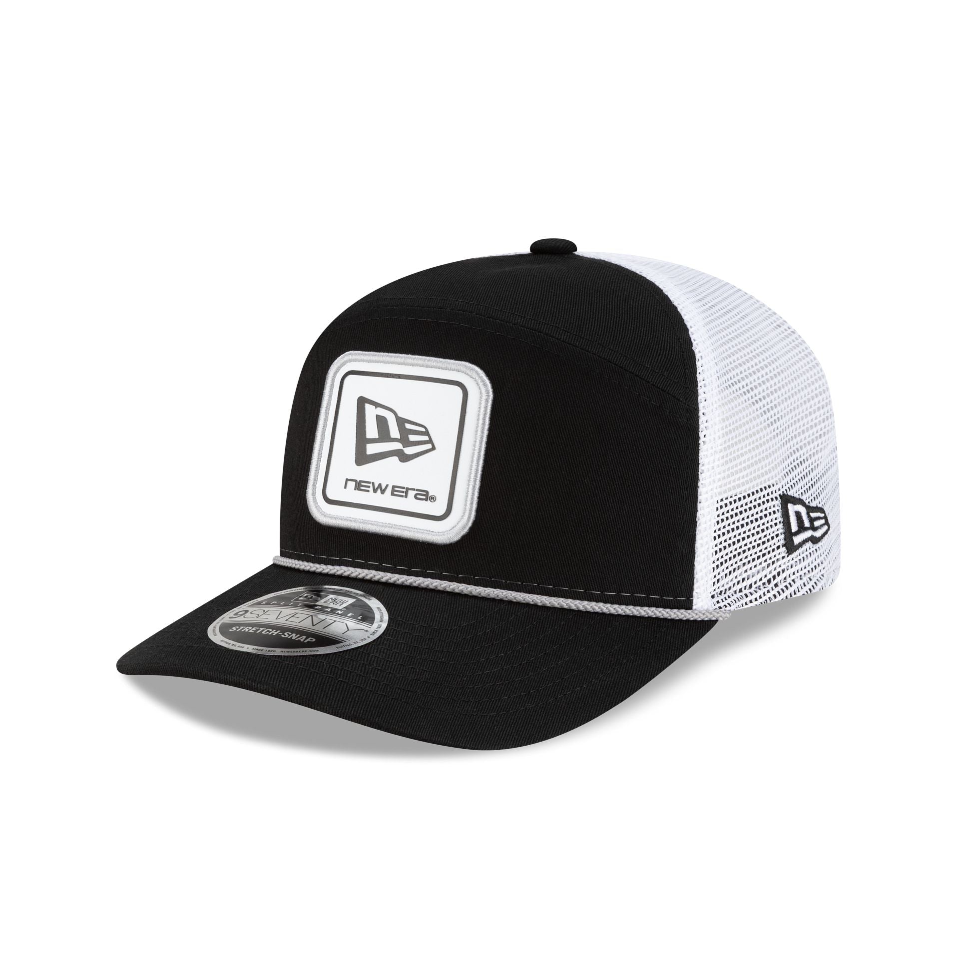 New Era Cap Black Split Panel 9SEVENTY Trucker Hat