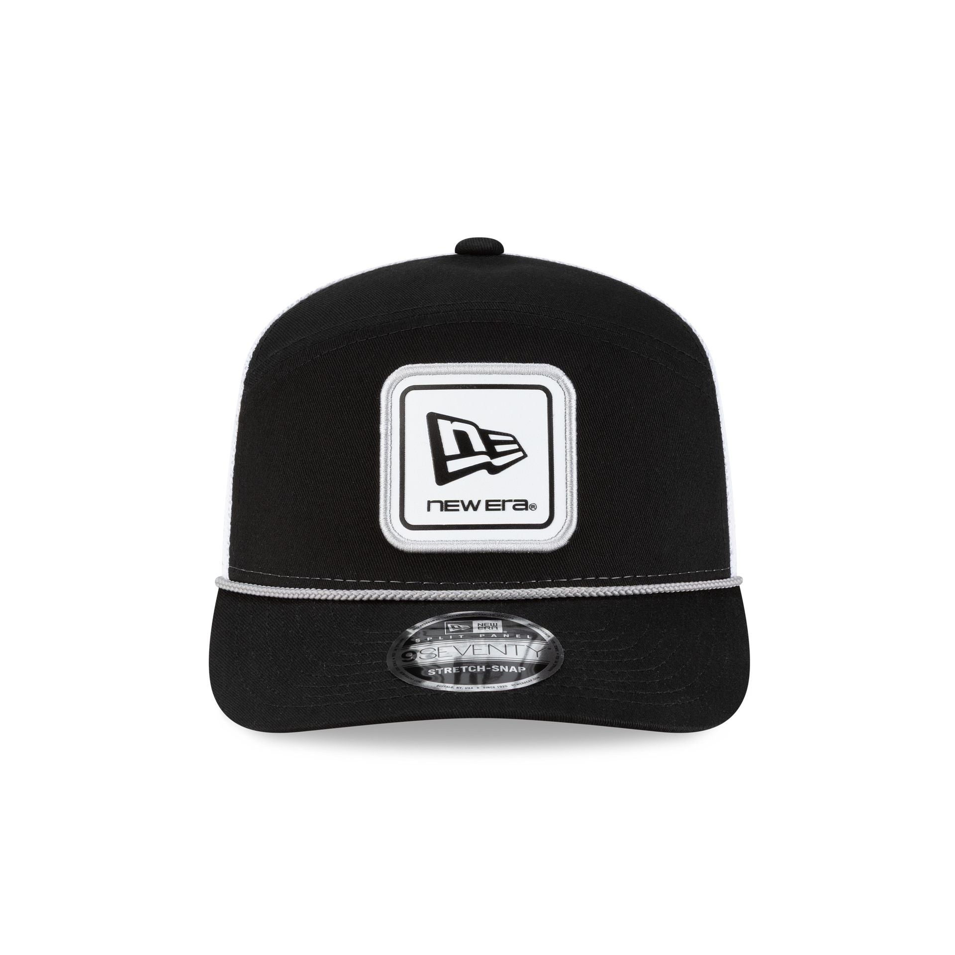 New Era Cap Black Split Panel 9SEVENTY Trucker Hat