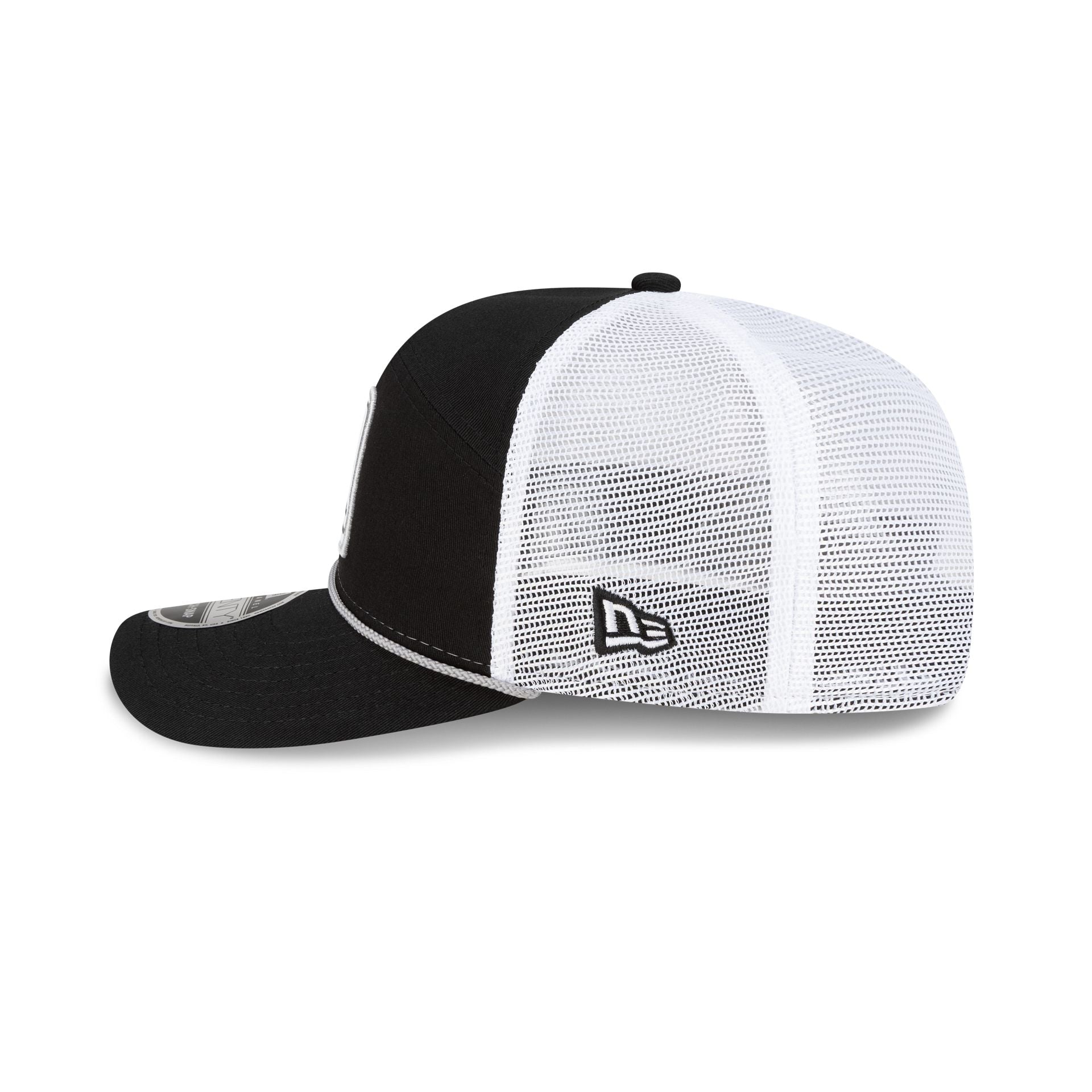 New Era Cap Black Split Panel 9SEVENTY Trucker Hat
