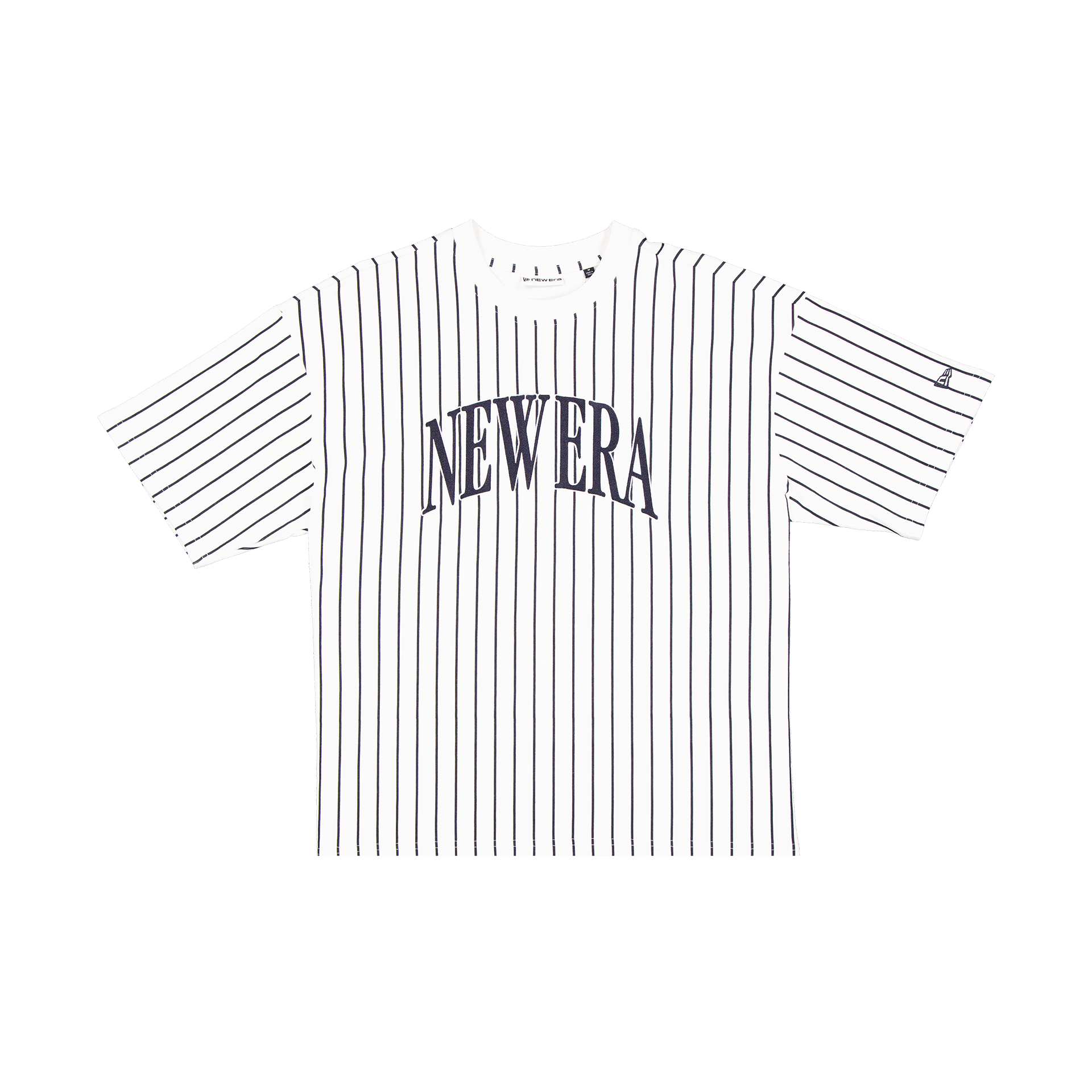 New Era Branded College White Pinstripe T-Shirt