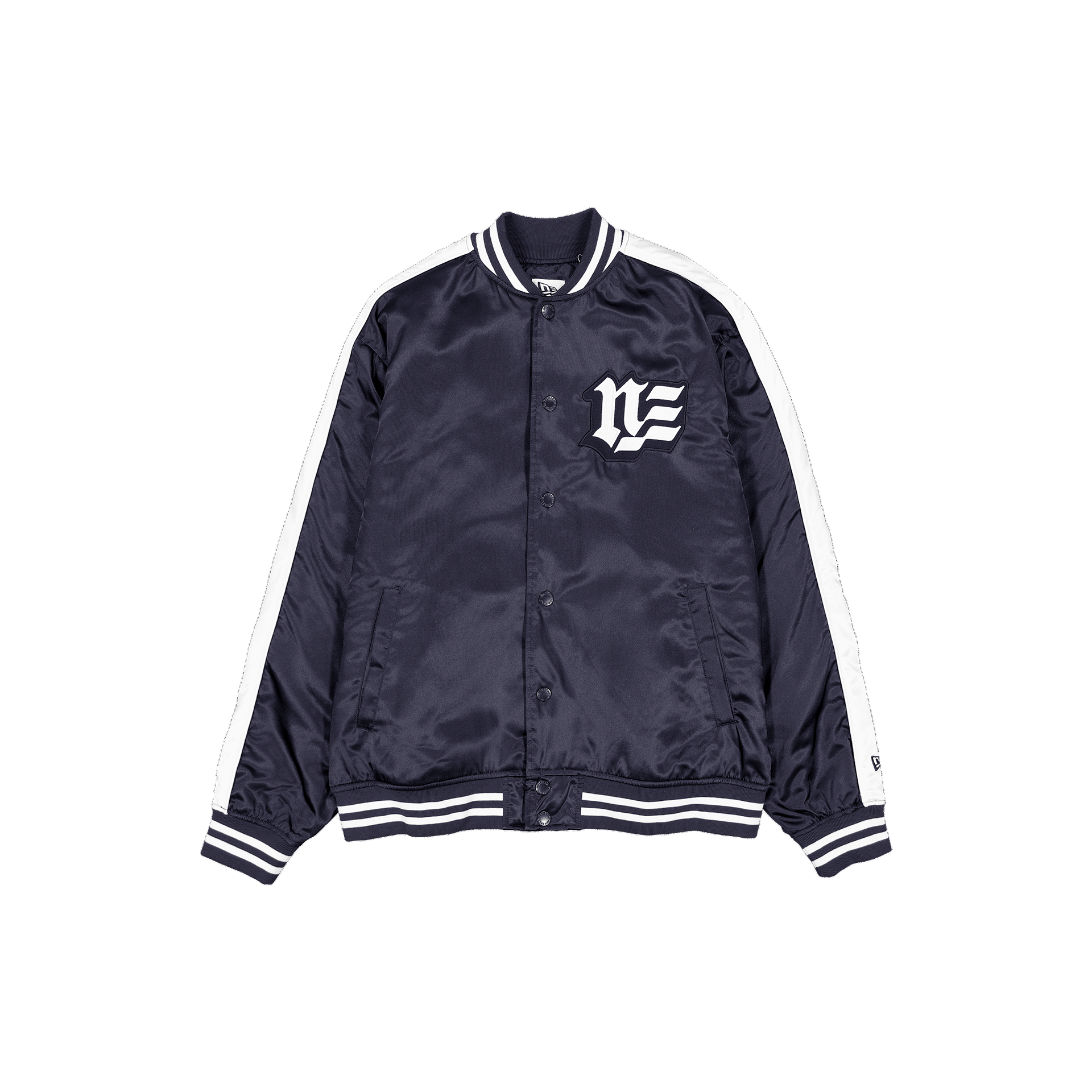 New Era Branded Navy Souvenir Satin Jacket