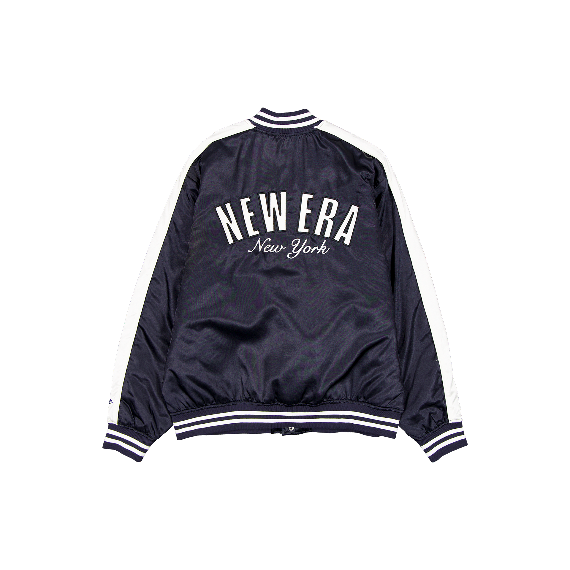 New Era Branded Navy Souvenir Satin Jacket