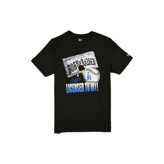 Born x Raised x Los Angeles Dodgers Licensed to Hit Black T-Shirt - New Era Cap