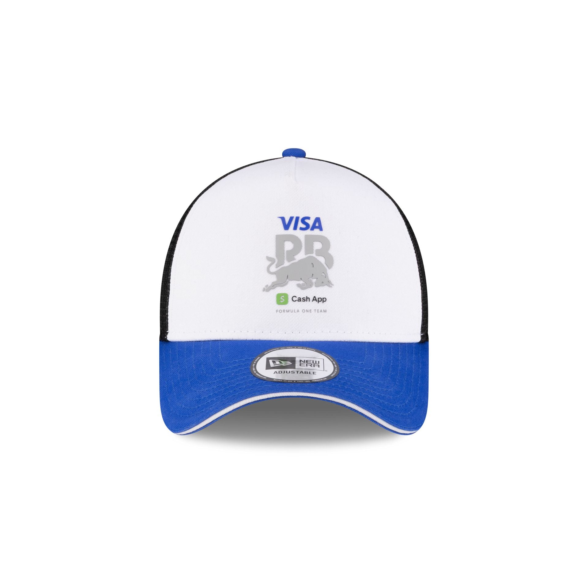 Visa Cash App Racing Bulls Essential White 9FORTY A-Frame Trucker Hat