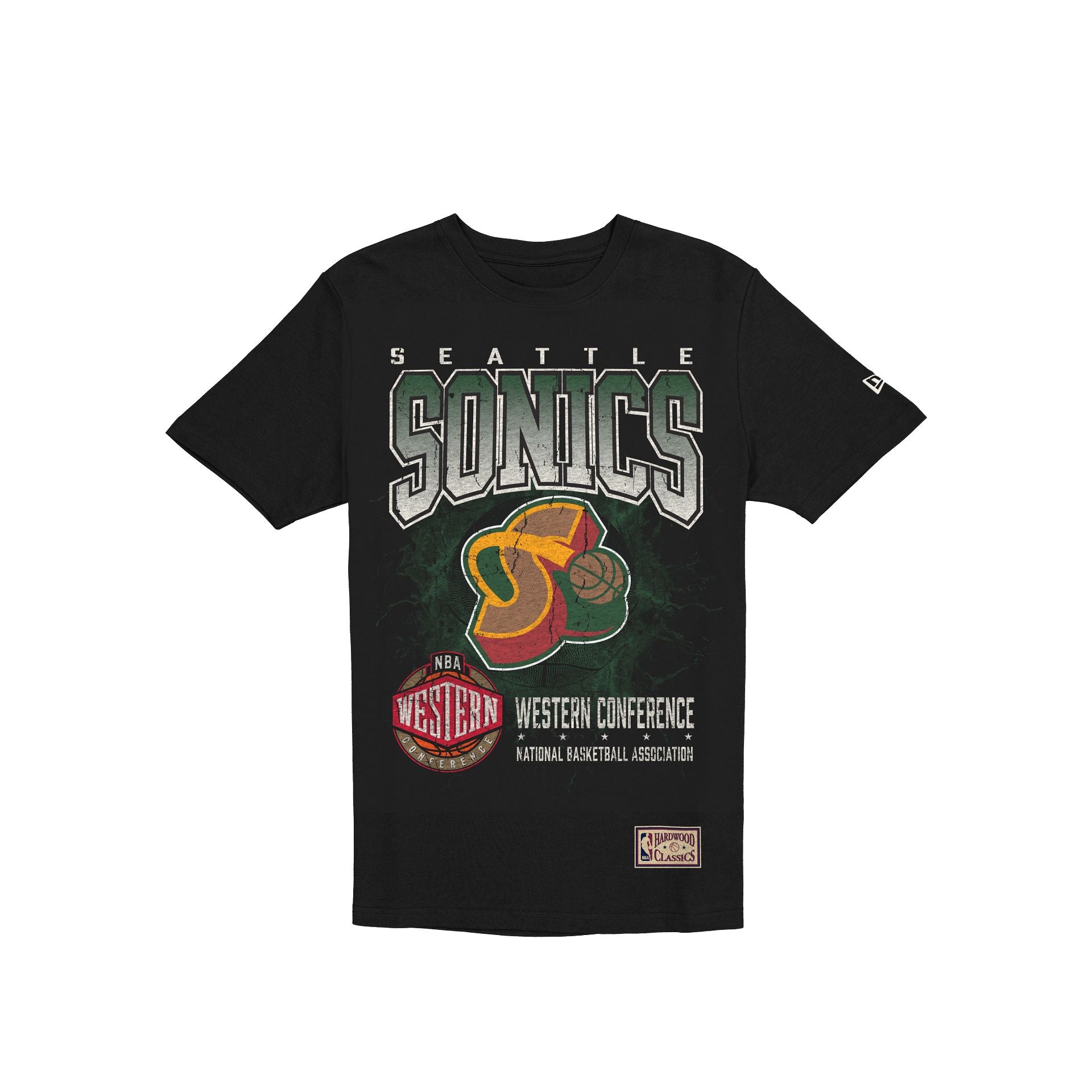Seattle Supersonics 1975-1995 Hardwood Classics Black T-Shirt