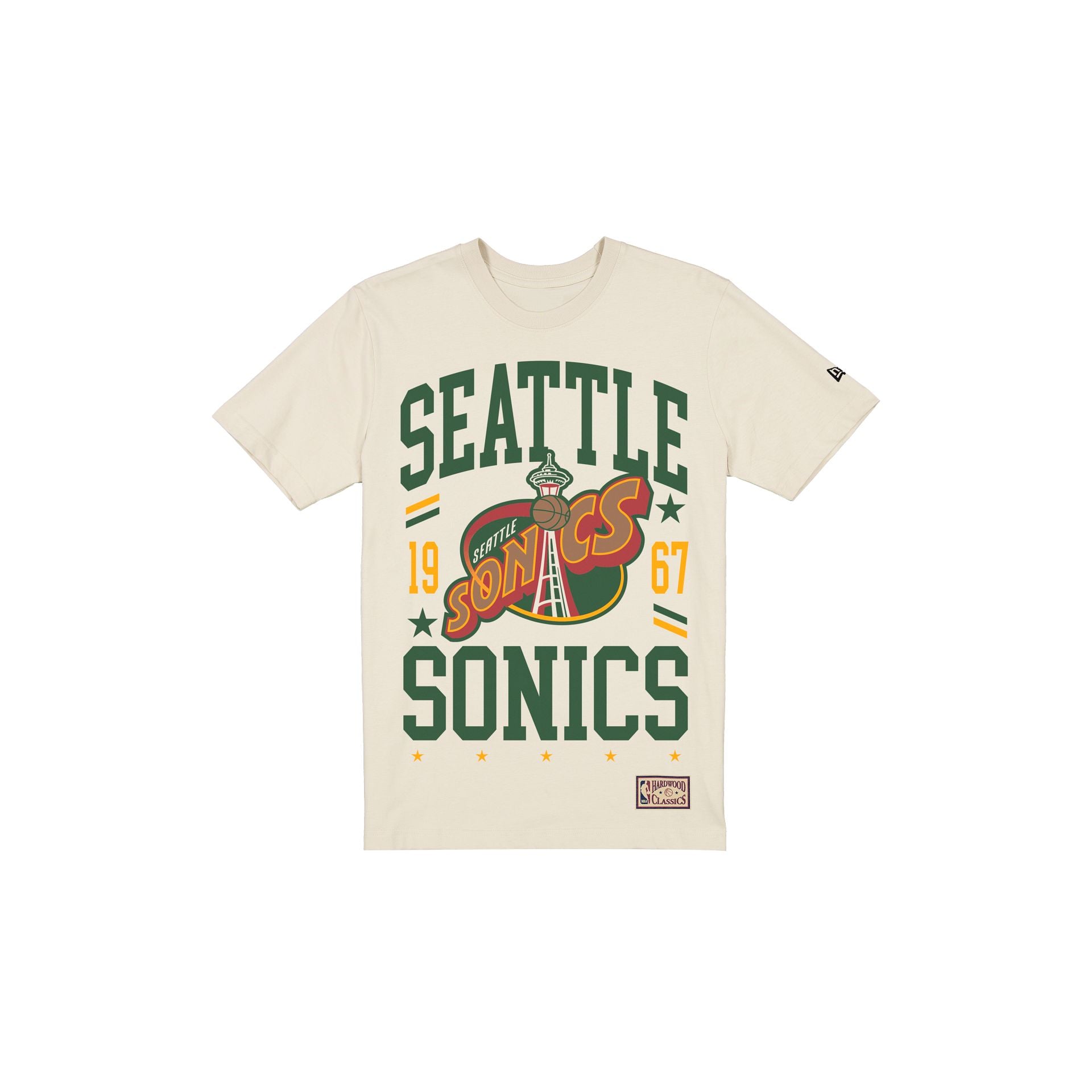 Seattle Supersonics 1975-1995 Hardwood Classics Chrome White T-Shirt