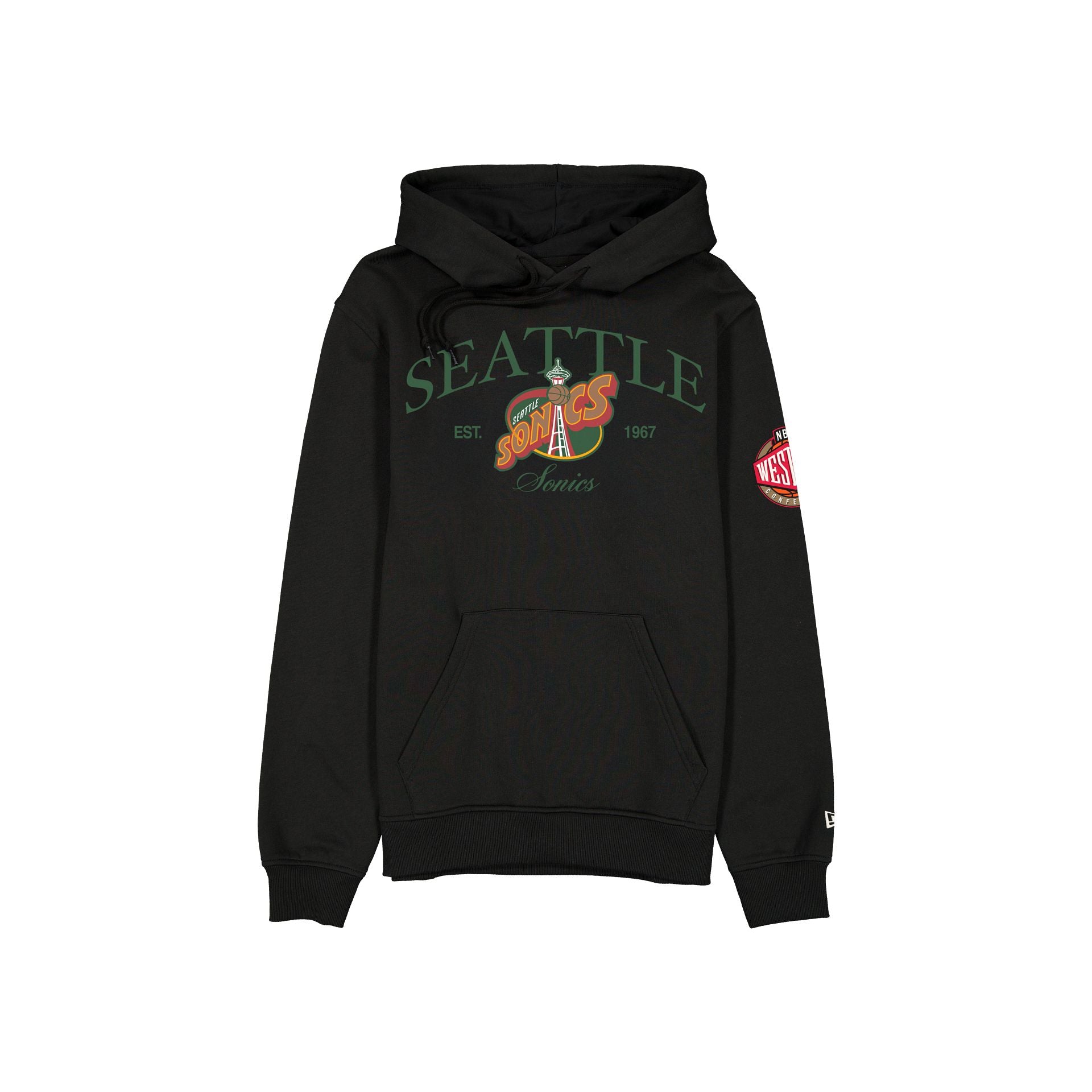 Seattle Supersonics 1975-1995 Hardwood Classics Black Hoodie