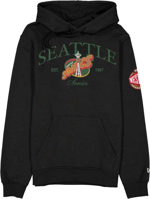 Seattle Supersonics 1975-1995 Hardwood Classics Black Hoodie