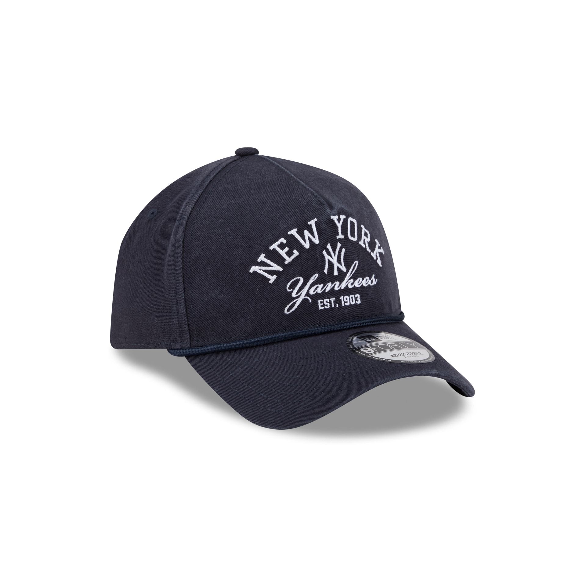 New York Yankees Stacked Rope 9FORTY A-Frame Snapback Hat – New