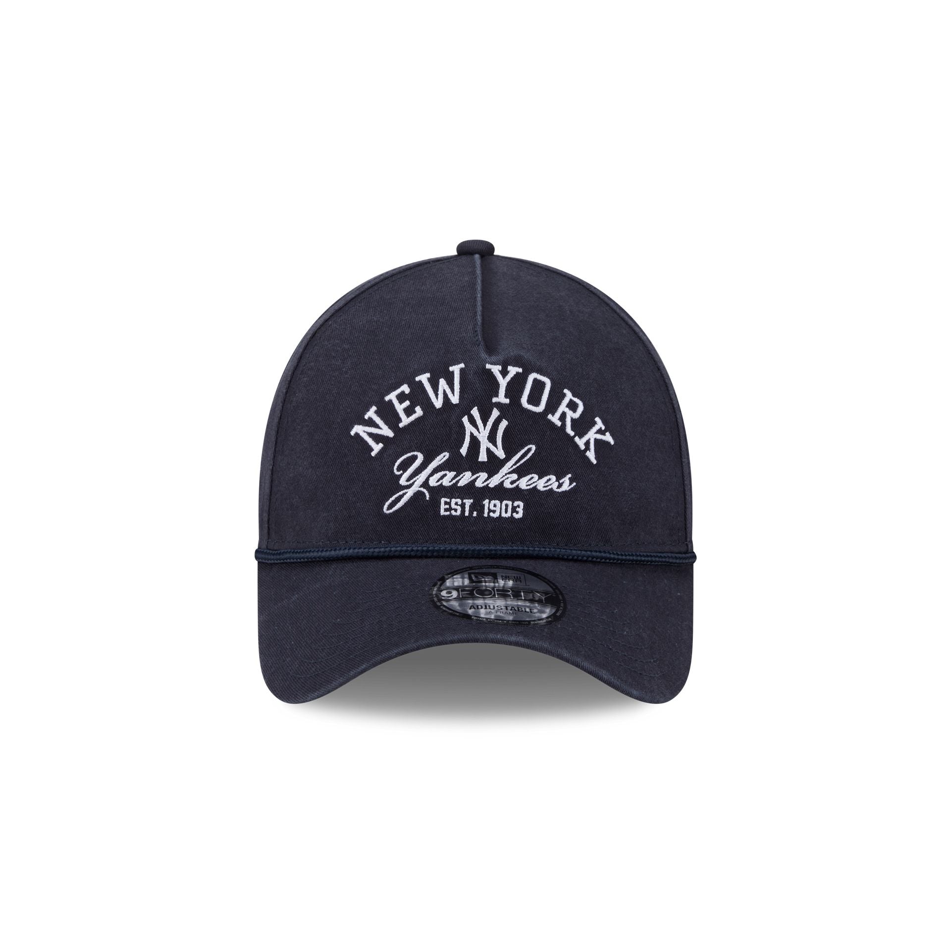 New York Yankees Stacked Rope 9FORTY A-Frame Snapback Hat – New