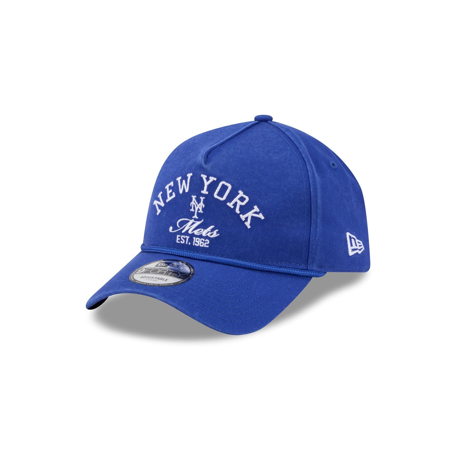 New York Mets Stacked Rope 9FORTY A-Frame Snapback Hat