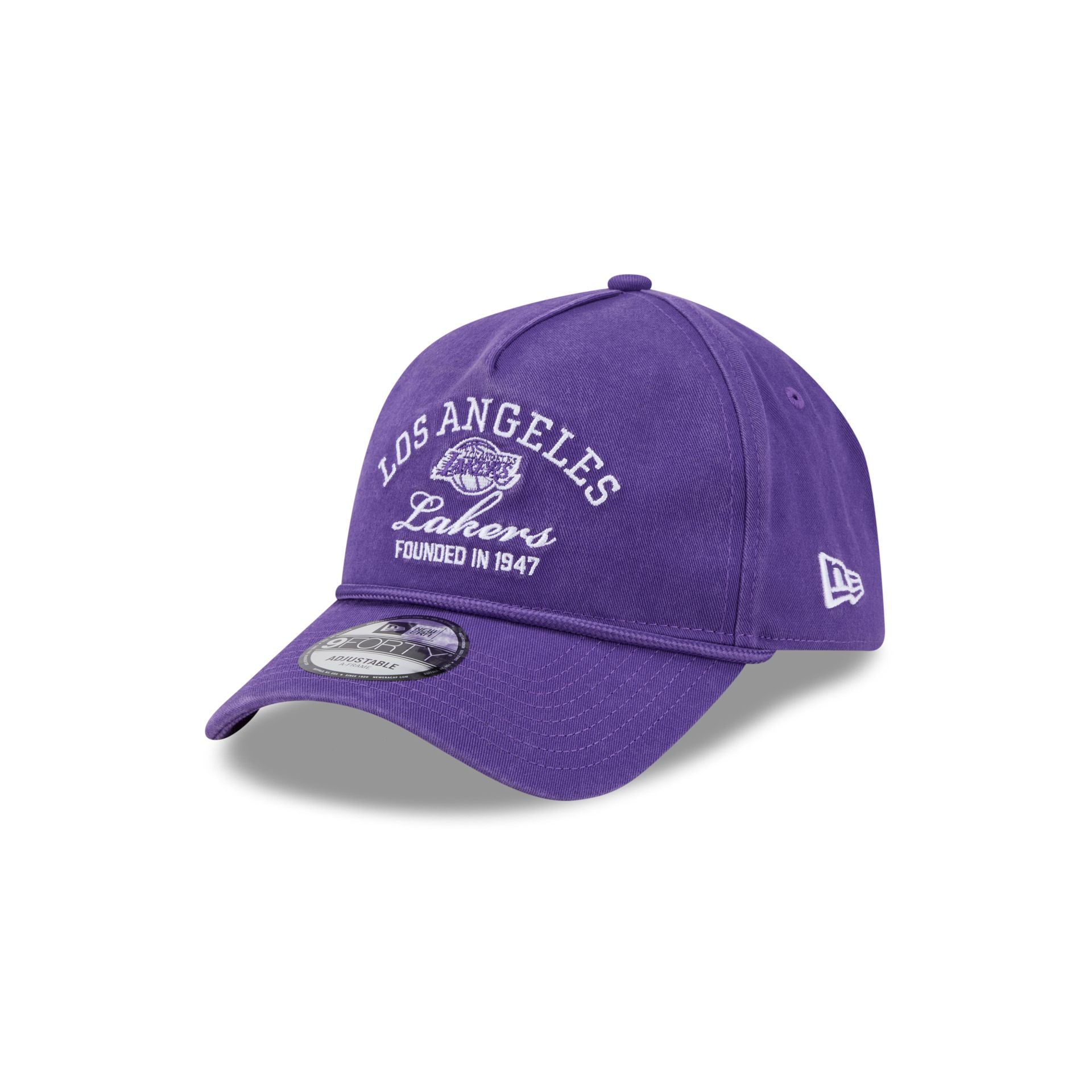 Los Angeles Lakers Stacked Rope 9FORTY A-Frame Snapback Hat