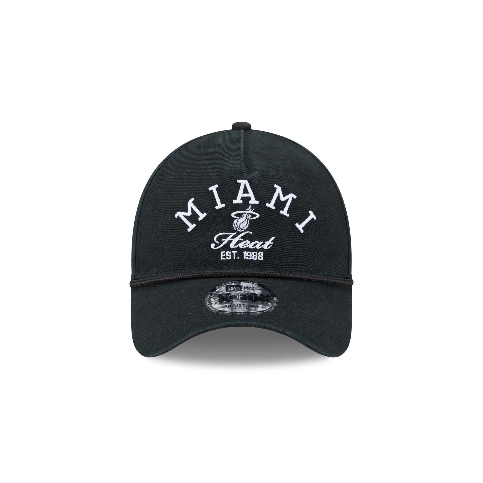 Miami Heat Stacked Rope 9FORTY A-Frame Snapback Hat