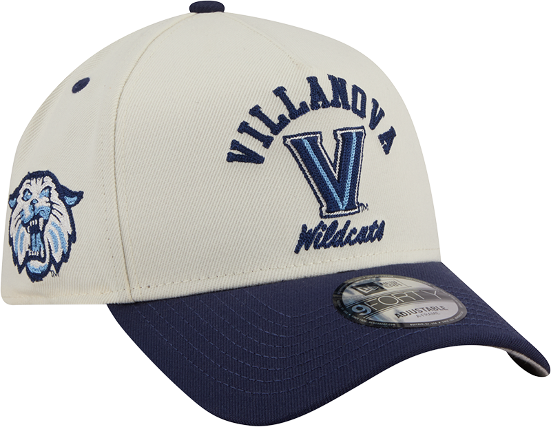 Villanova Wildcats Chrome White Arched 9FORTY A-Frame Snapback Hat