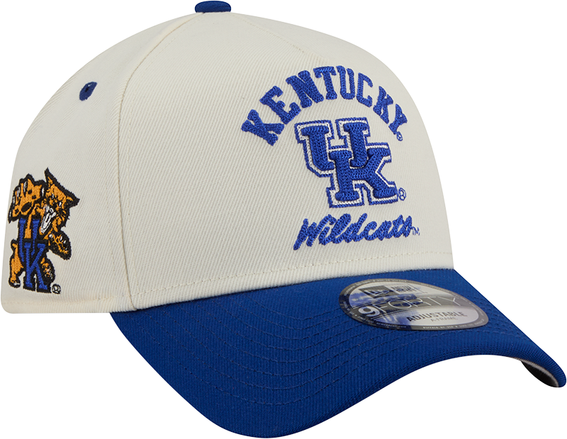 Kentucky Wildcats Chrome White Arched 9FORTY A-Frame Snapback Hat