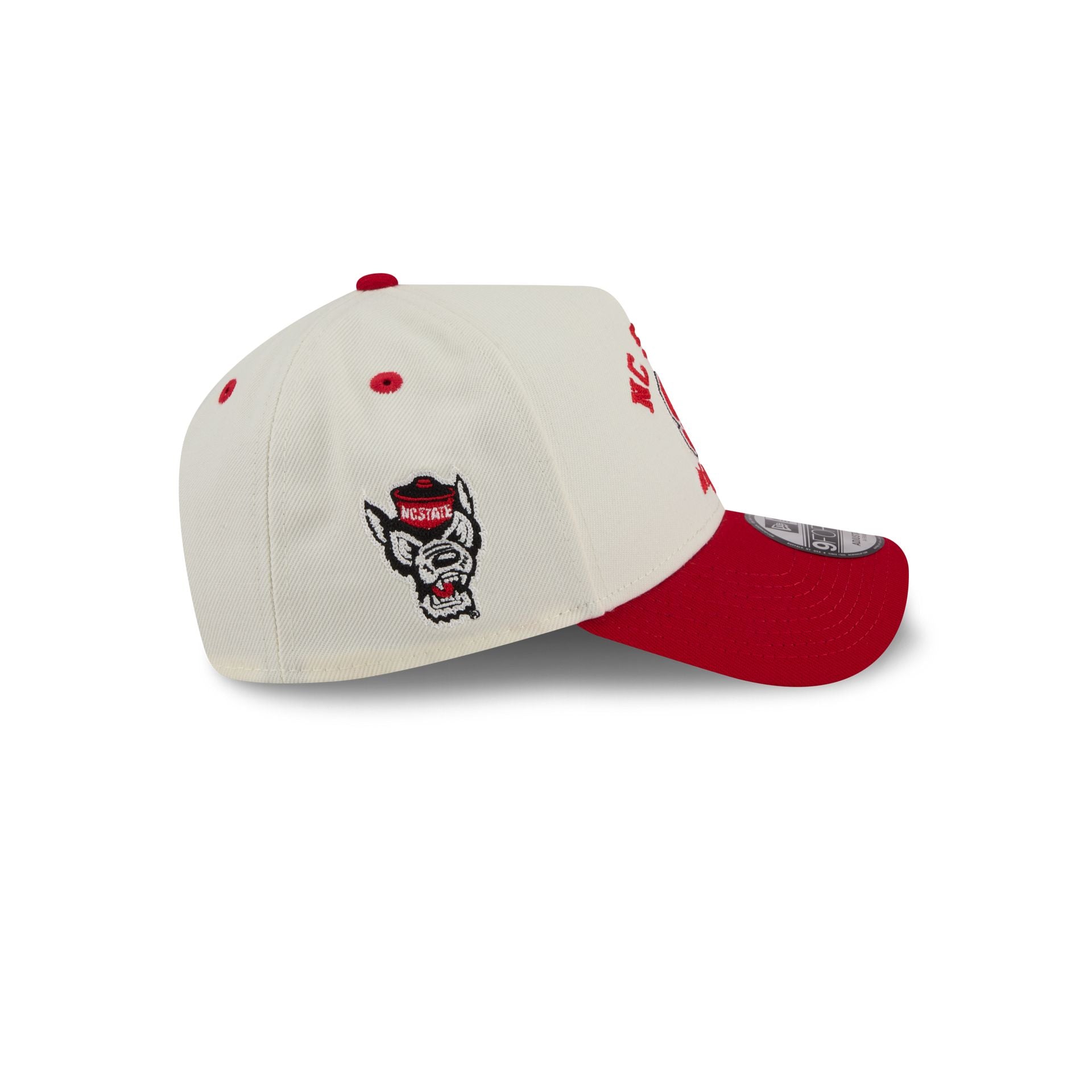 NC State Wolfpack Chrome White Arched 9FORTY A-Frame Snapback Hat