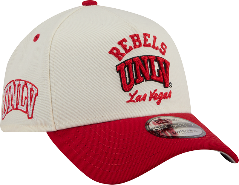 UNLV Runnin' Rebels Chrome White Arched 9FORTY A-Frame Snapback Hat
