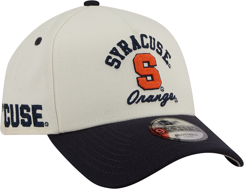Syracuse Orange Chrome White Arched 9FORTY A-Frame Snapback Hat