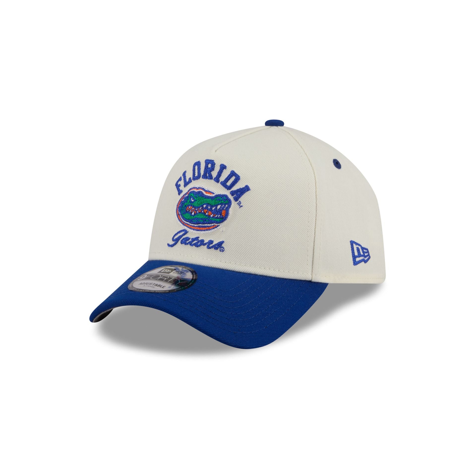 Florida Gators Chrome White Arched 9FORTY A-Frame Snapback Hat