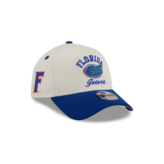 Florida Gators Chrome White Arched 9FORTY A-Frame Snapback Hat - New Era Cap