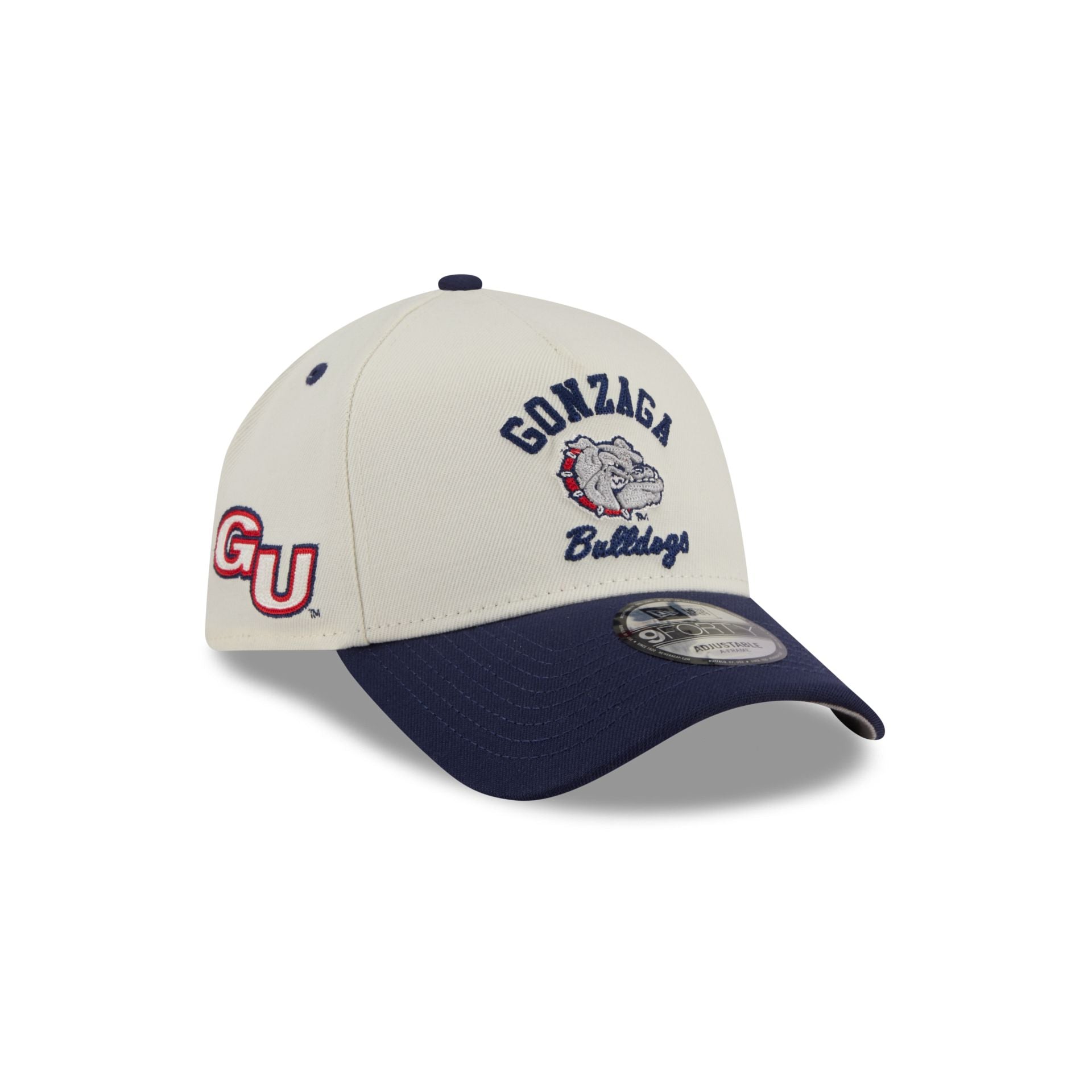 Gonzaga Bulldogs Chrome White Arched 9FORTY A-Frame Snapback Hat