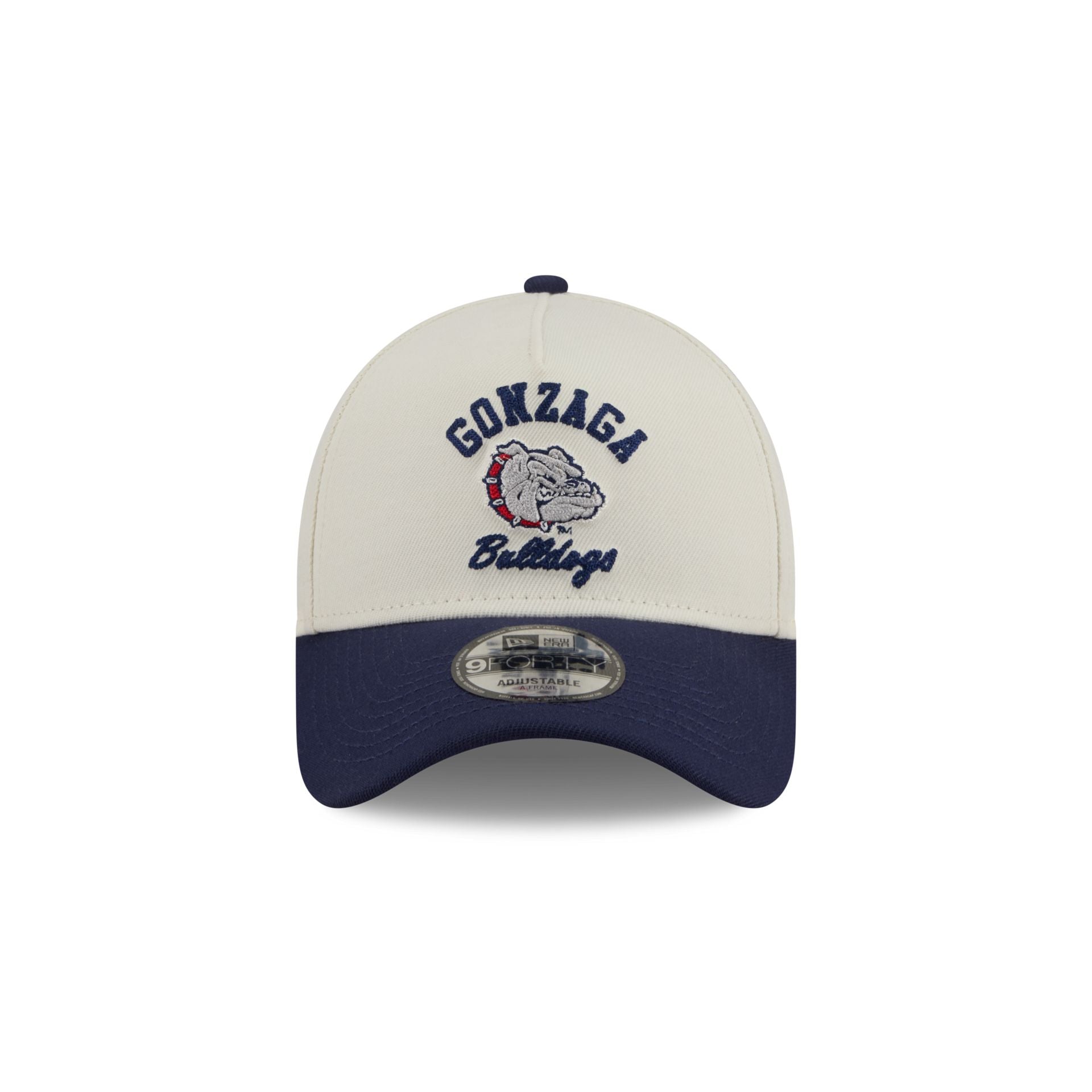 Gonzaga Bulldogs Chrome White Arched 9FORTY A-Frame Snapback Hat