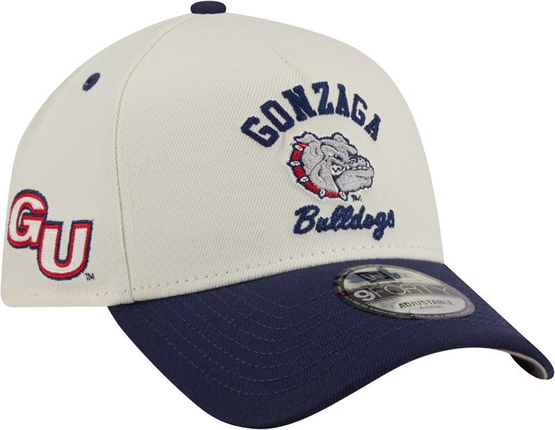 Gonzaga Bulldogs Chrome White Arched 9FORTY A-Frame Snapback Hat