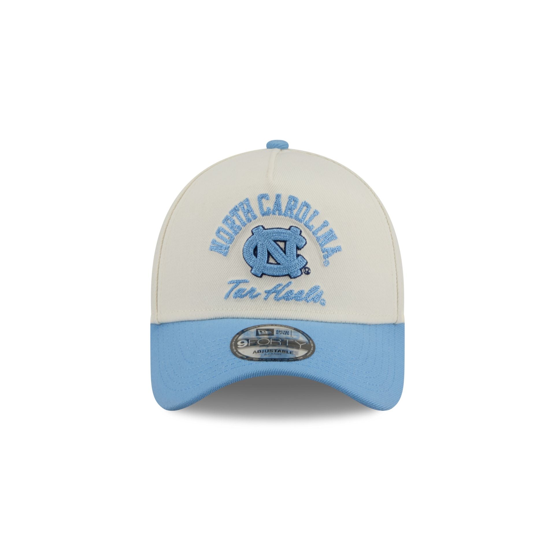 North Carolina Tar Heels Chrome White Arched 9FORTY A-Frame Snapback Hat