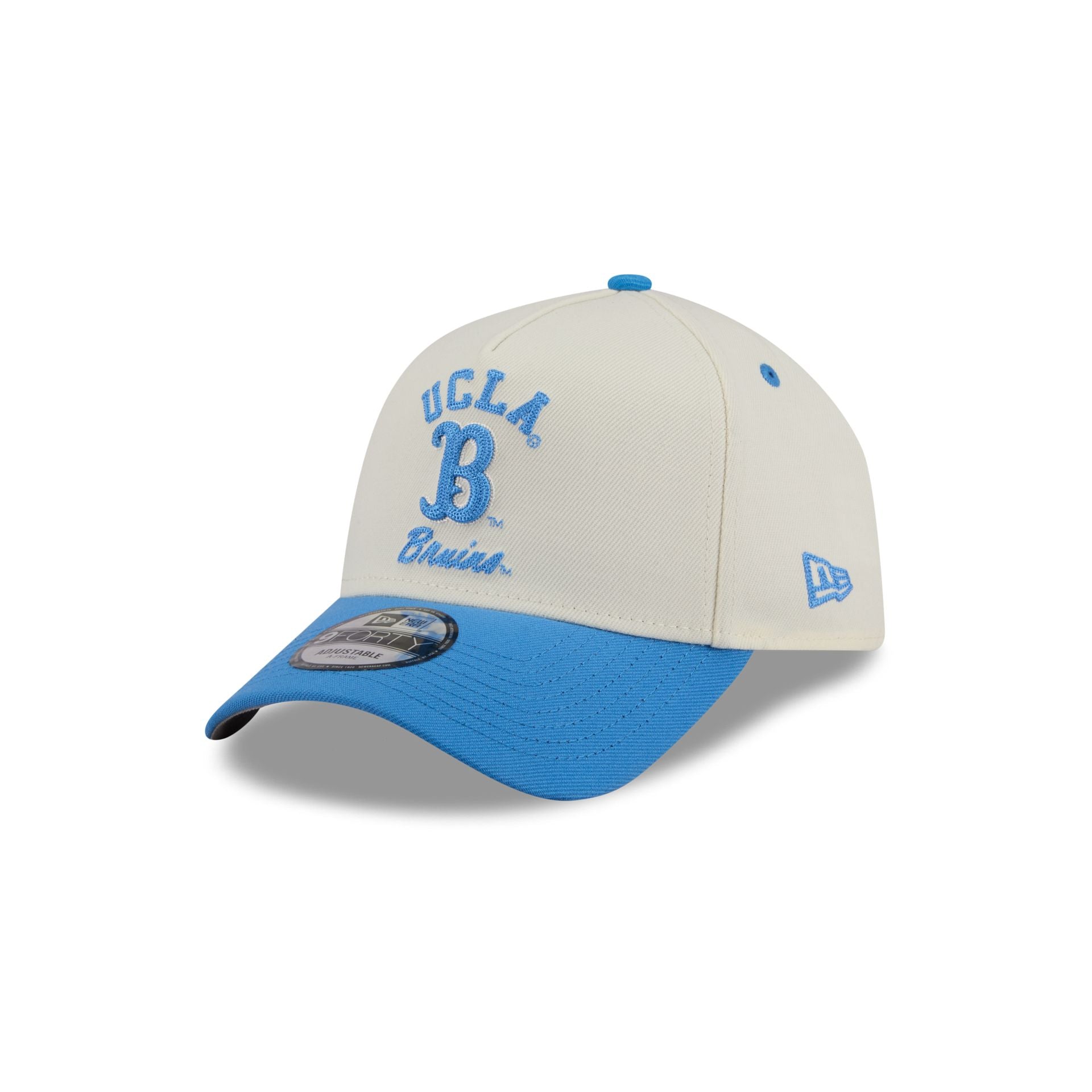 UCLA Bruins Chrome White Arched 9FORTY A-Frame Snapback Hat