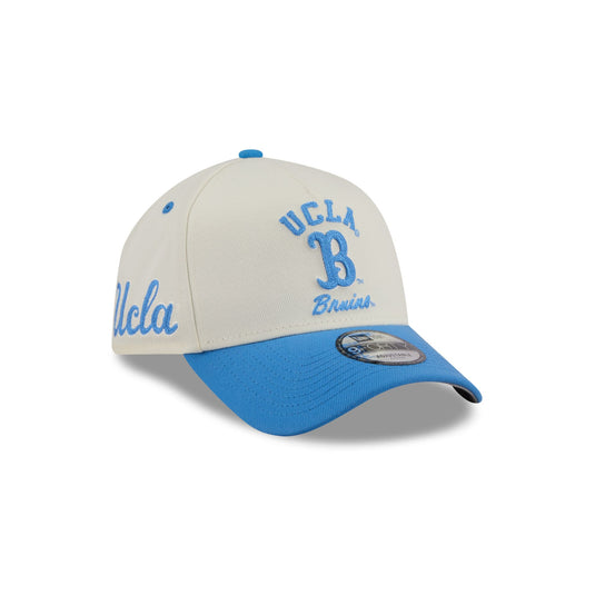 UCLA Bruins Chrome White Arched 9FORTY A-Frame Snapback Hat - New Era Cap
