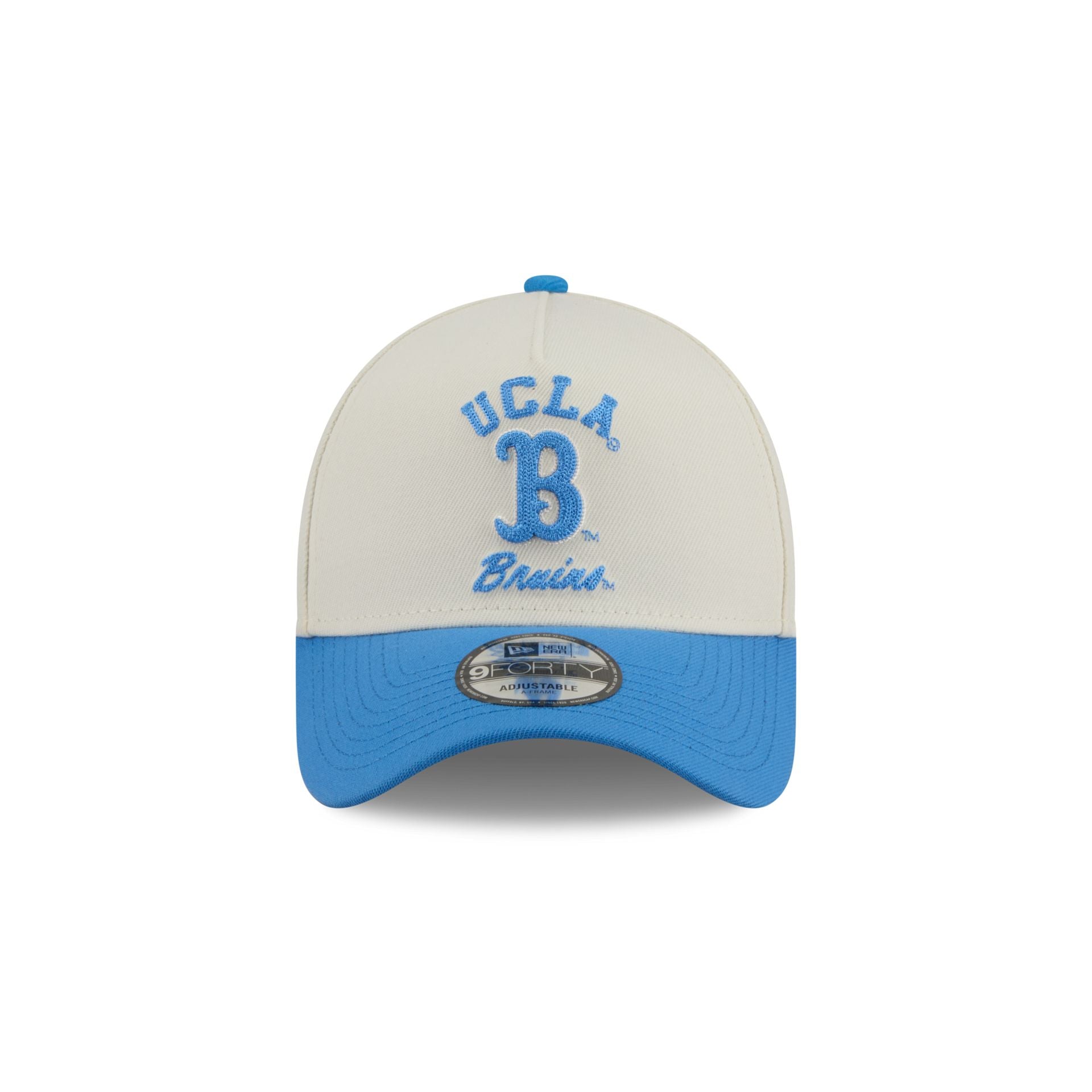 UCLA Bruins Chrome White Arched 9FORTY A-Frame Snapback Hat