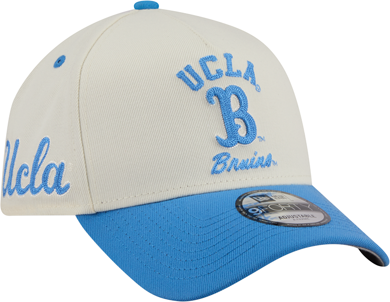 UCLA Bruins Chrome White Arched 9FORTY A-Frame Snapback Hat