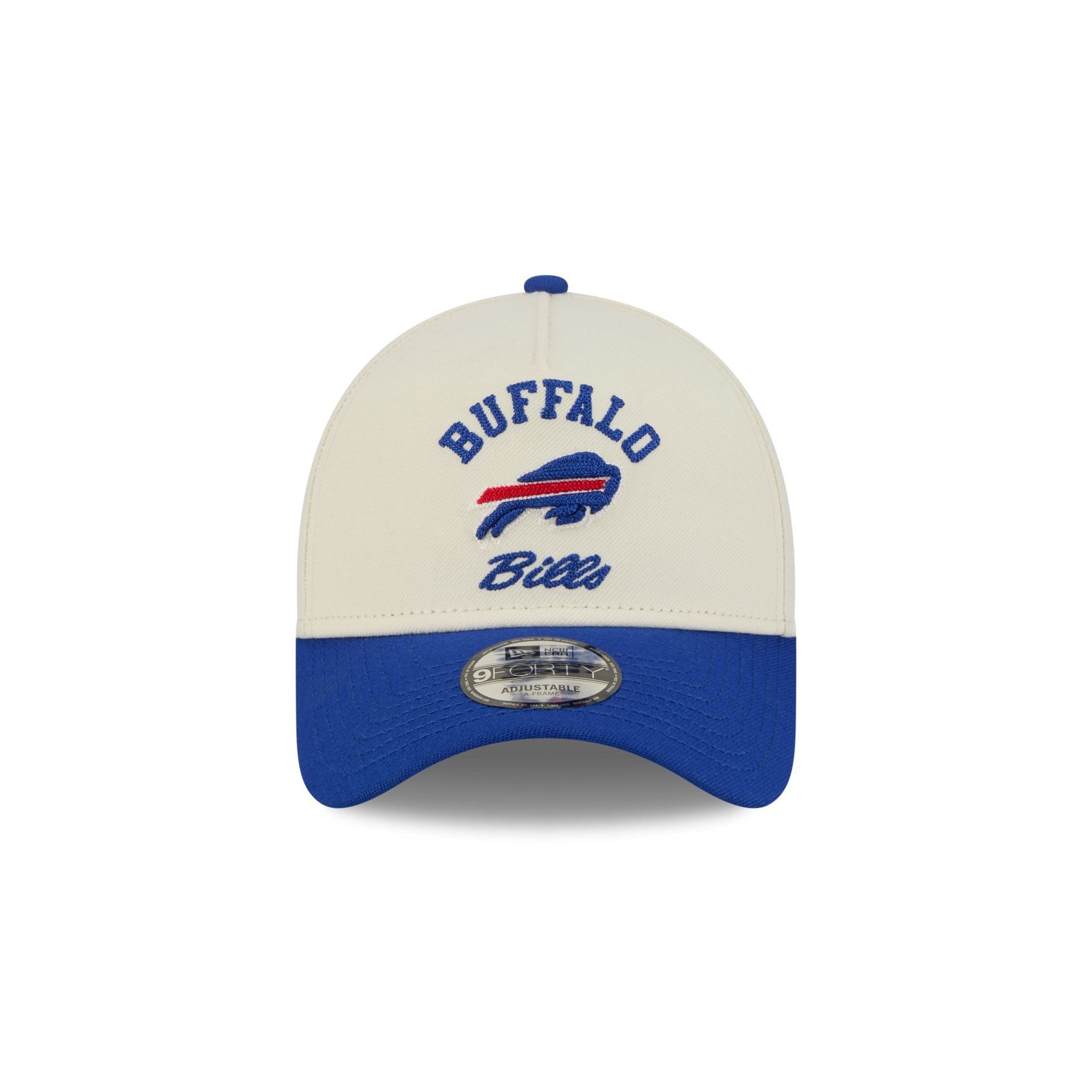 Buffalo Bills Chrome White Arched 9FORTY A-Frame Snapback Hat