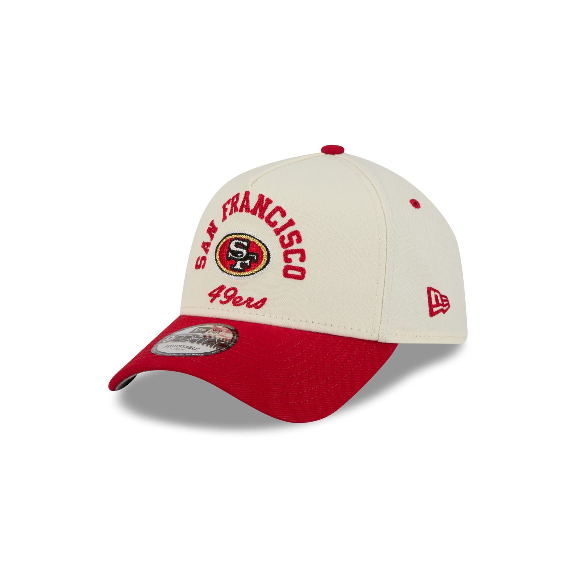 San Francisco 49ers Chrome White Arched 9FORTY A-Frame Snapback Hat