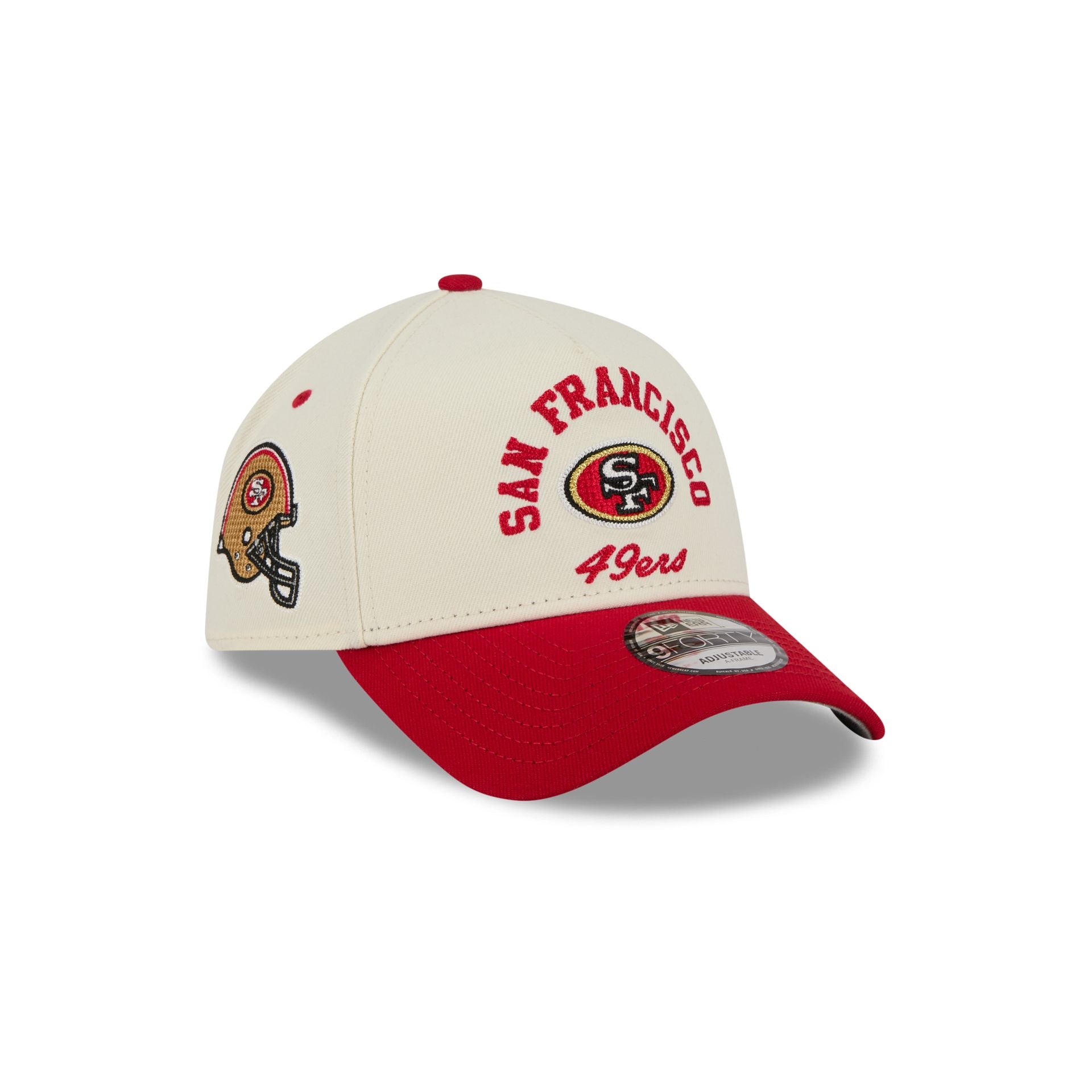 San Francisco 49ers Chrome White Arched 9FORTY A-Frame Snapback Hat
