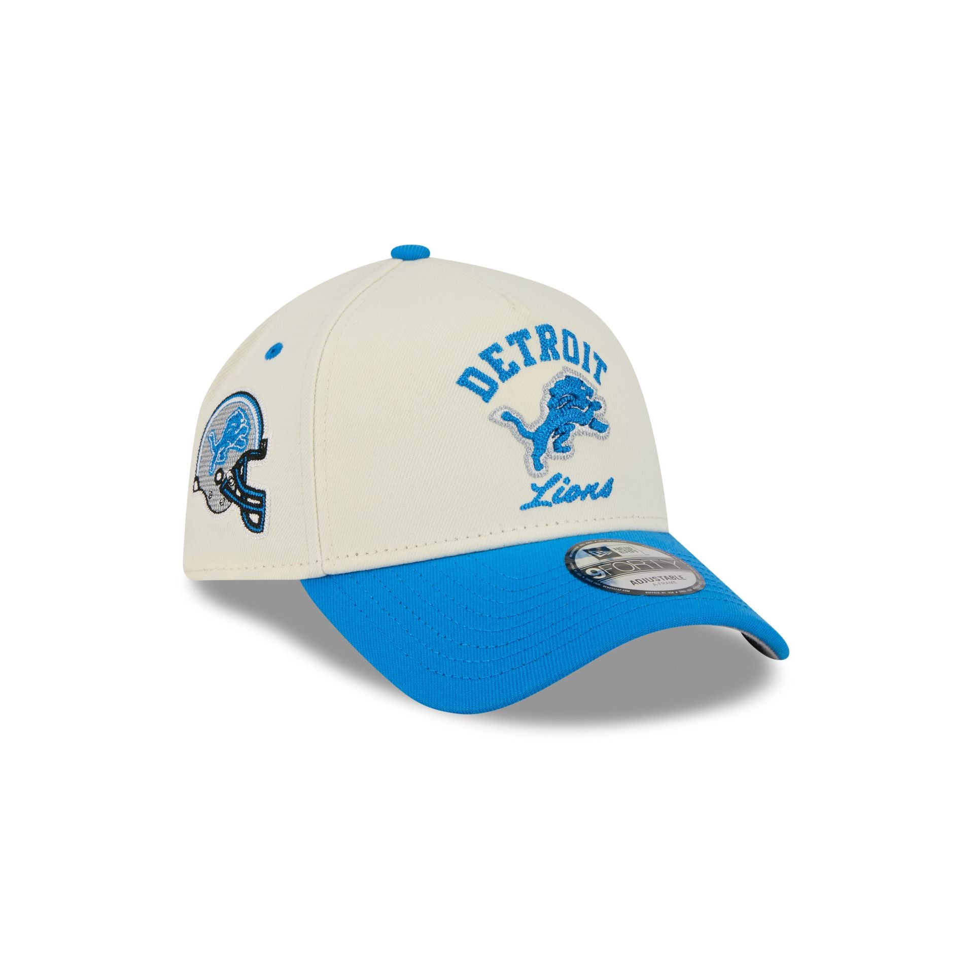 Detroit Lions Chrome White Arched 9FORTY A-Frame Snapback Hat